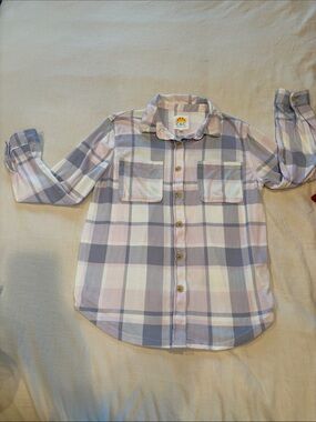C&C California Pastel Plaid Button-Down in Pink and Lavender
